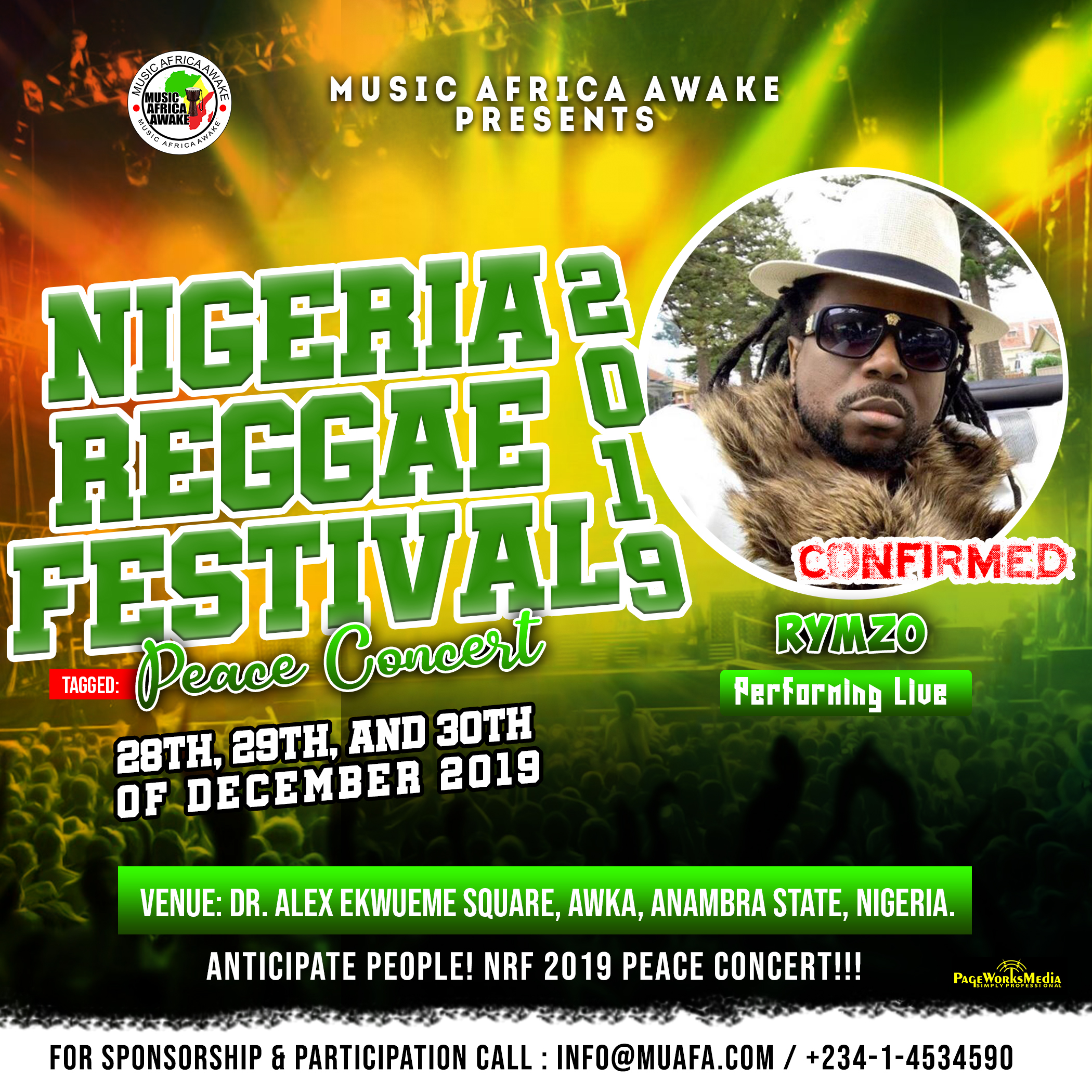 Rymzo to perform live at the Nigeria Reggae Festival 2019