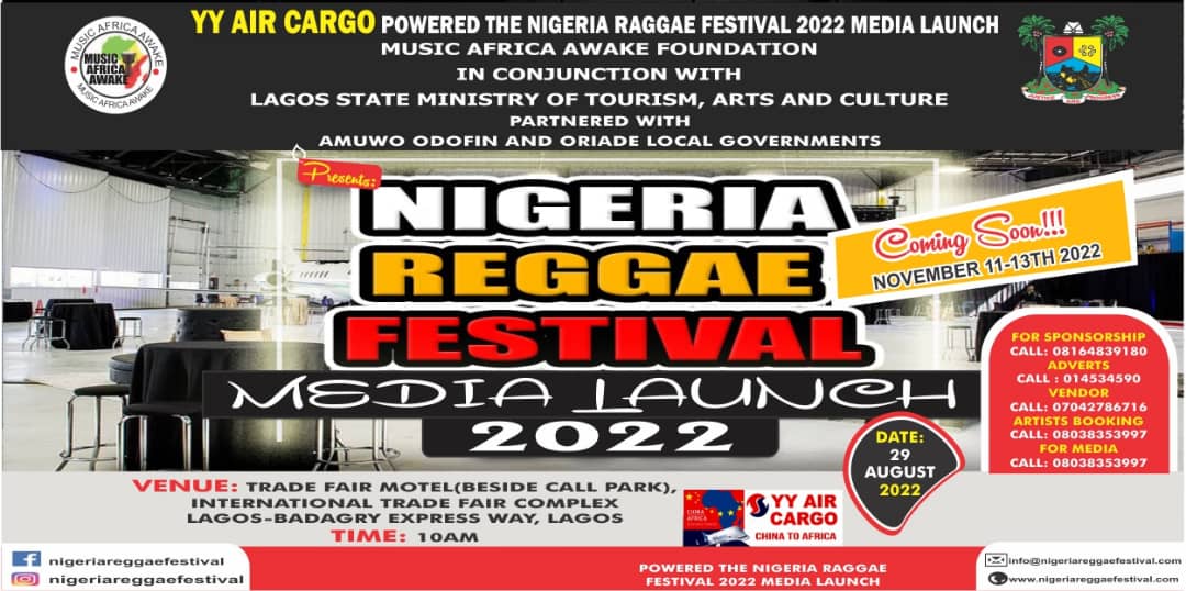 Lagos reggae festival set to hold March 26 